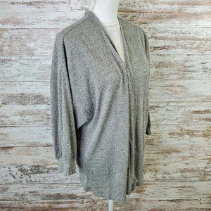 Eclair Grey Long Sleeve V-Neck Cardigan Sweater Size XL
